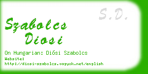szabolcs diosi business card